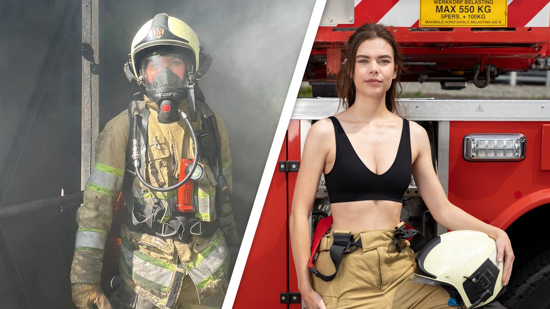 Isabel (22) is brandweervrouw en hangt straks ook op het toilet