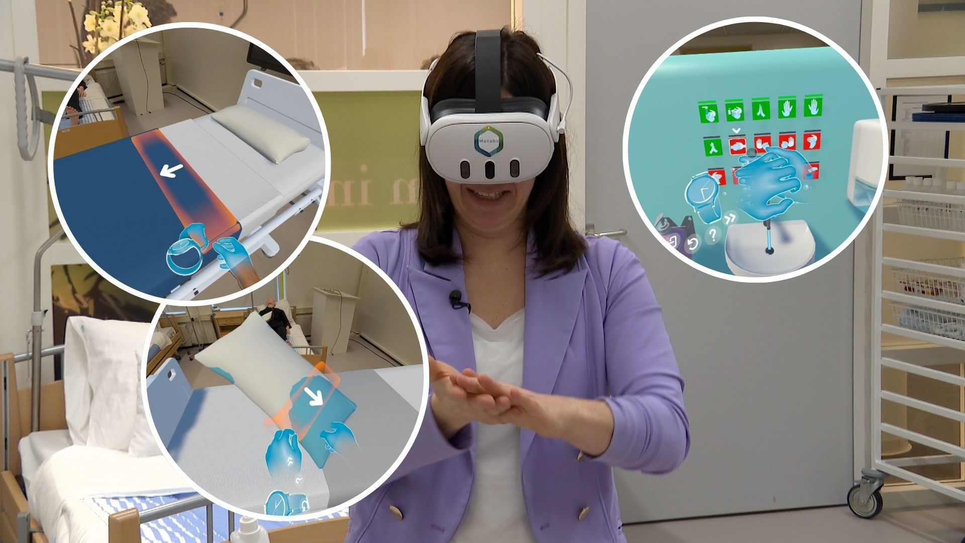 Leren wassen, aankleden en een bed opmaken zonder patiënt, maar mét bril: 'Leerzaam, leuk en interactief'