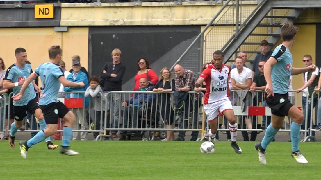 Chacon in het oefenduel tegen FC Groningen (foto RTV Drenthe)