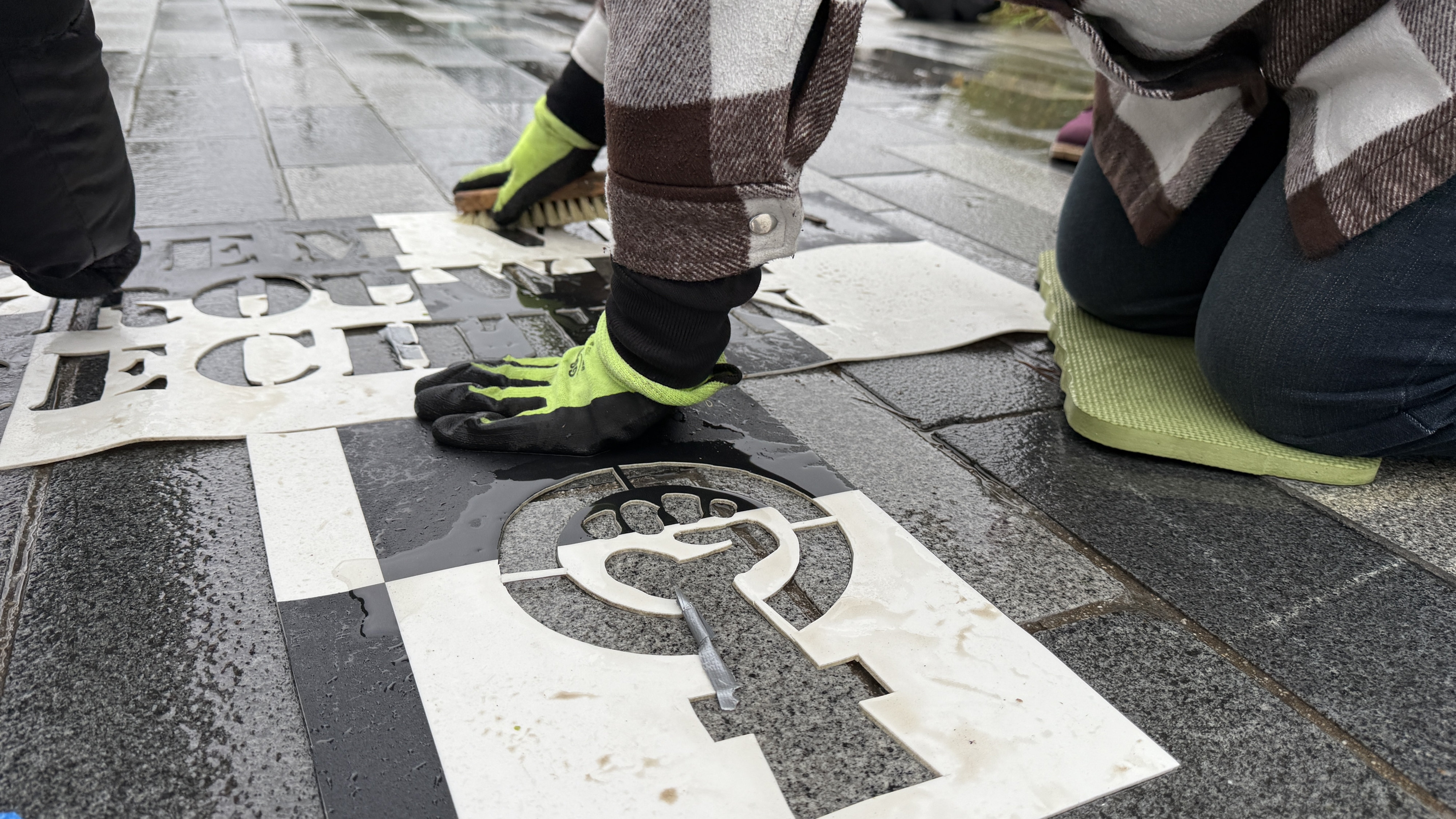 Dolle Mina Drenthe schrobt de straat voor vrouwenrechten