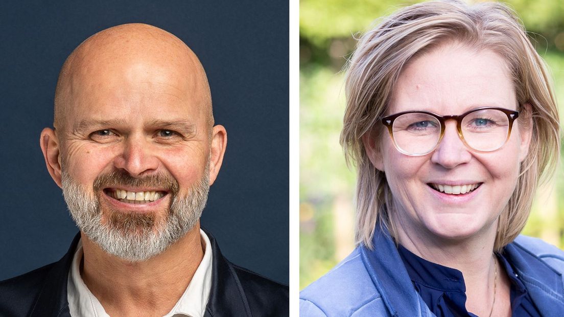 De nieuwe beoogde wethouders van Leusden: Jan Kramer (links) en Marleen Treep (rechts)
