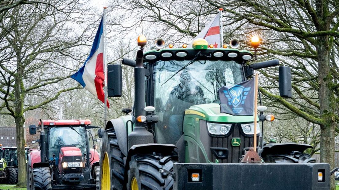 Actievoerende boeren tijdens een eerder protest.