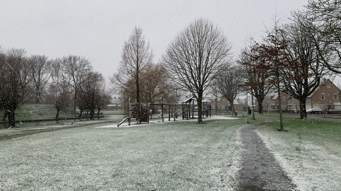 Sneeuw in Oostburg