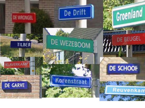 Opvallend in Hoogeveen: waarom sommige straatnaamborden gekleurd zijn
