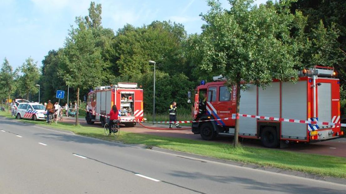 Uitslaande brand in schuur Deventer