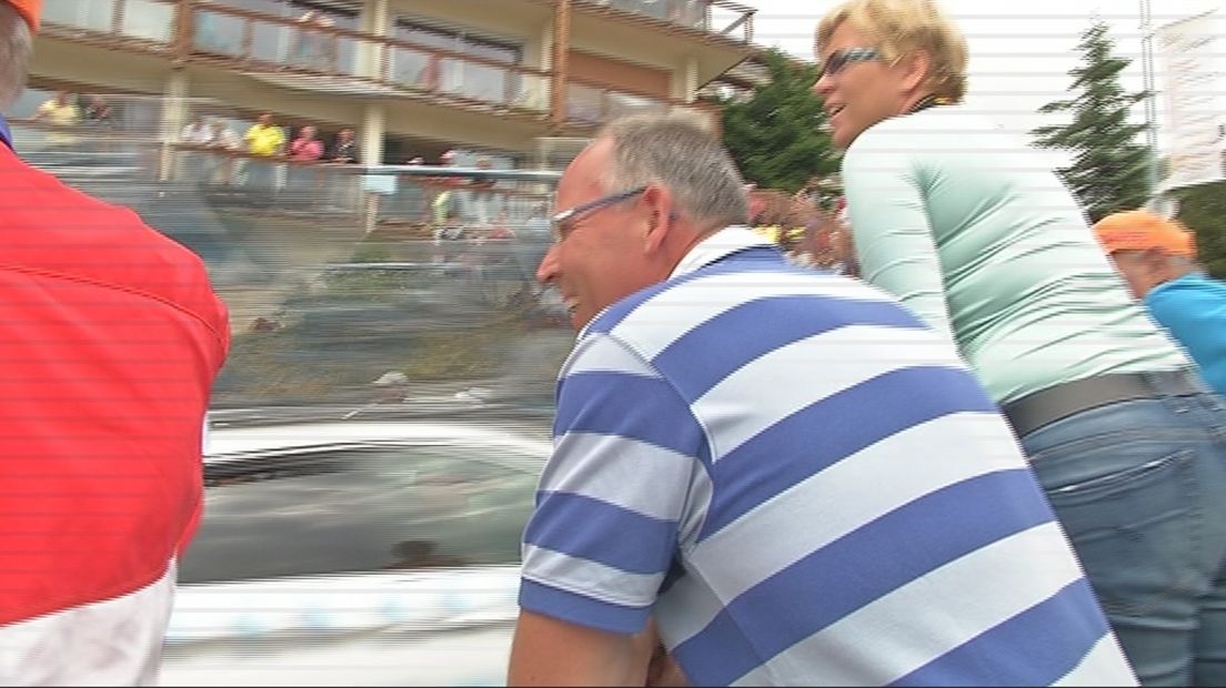 Ron Bakker moedigde Bauke Mollema aan.