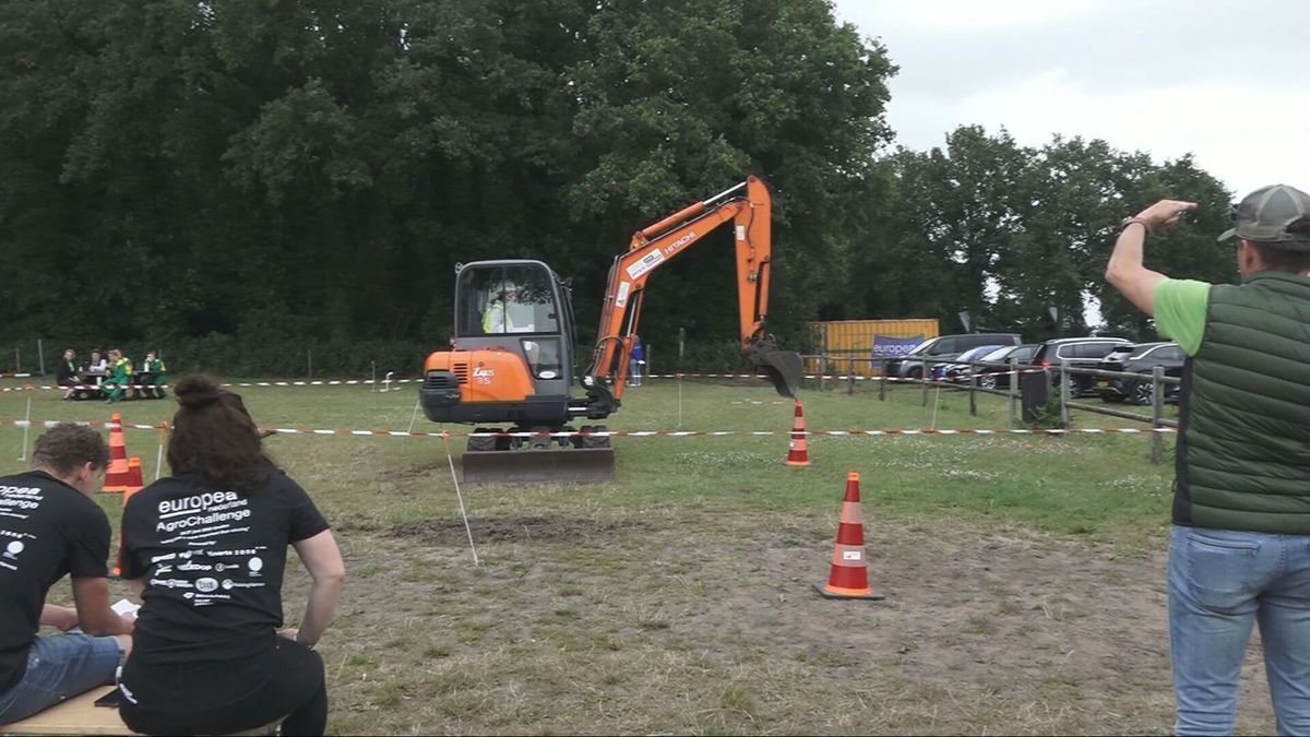 Europese studenten bouwen hunebedden in Grolloo: 'We hopen dat de tenen heel blijven'