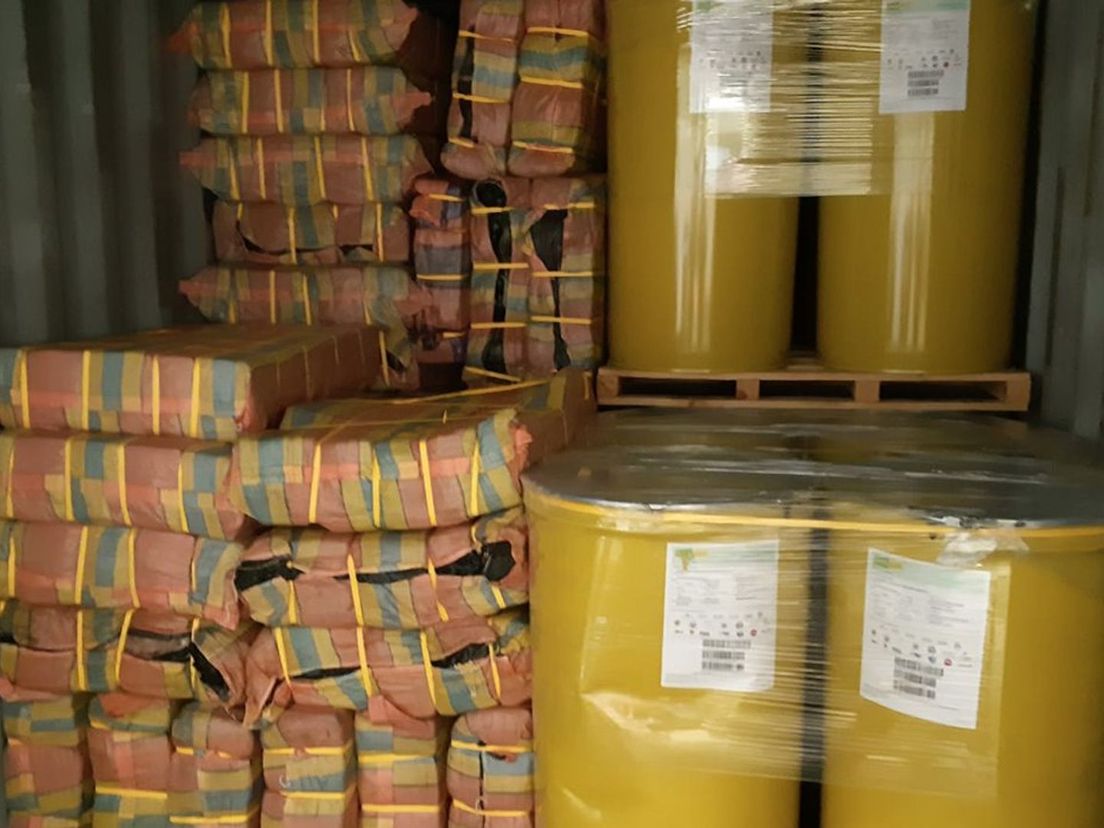Een partij van 3000 kilo cocaïne tussen de bananenpuree uit Ecuador