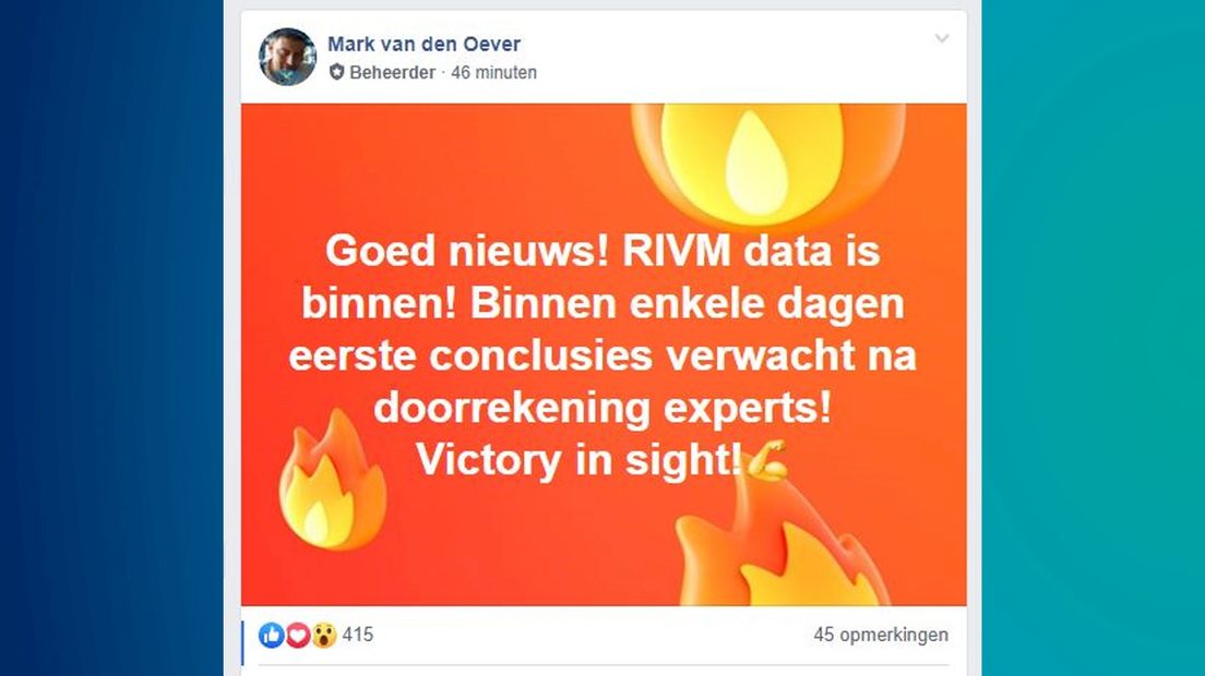 FDF-voorman Mark van den Oever is blij met de openbaarmaking