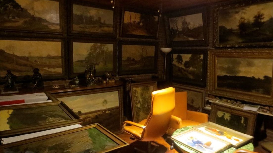 Het kantoor van kunstverzamelaar Pim Kwak hing vol met schilderijen van de Oosterbeekse School