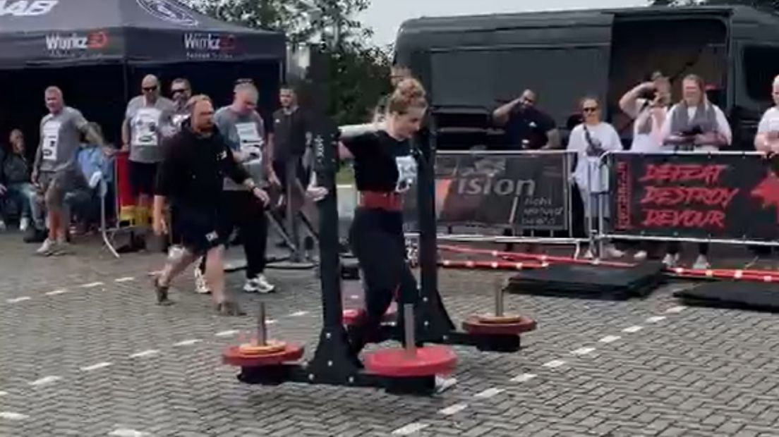 Elisa Hessels op het onderdeel dat ze won