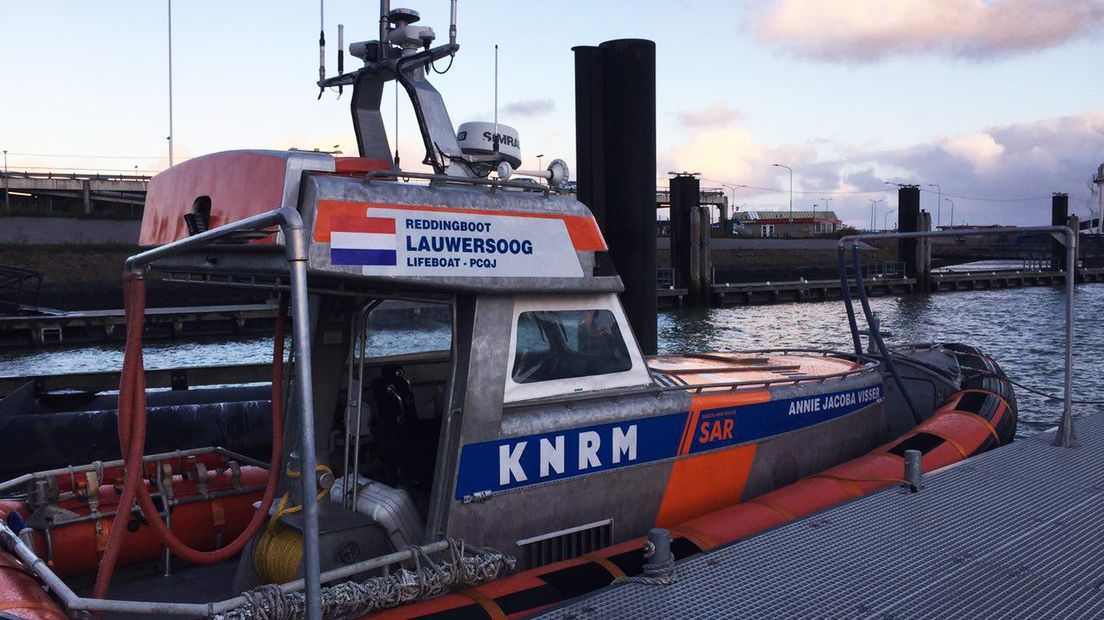 Het reddingsschip Annie Jacoba Visser waarmee vrijwilligers bij de KNRM in Lauwersoog uitrukken