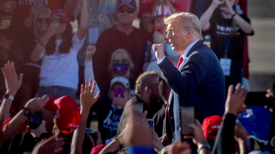 Huidig Amerikaans president Donald Trump tijdens een toespraak in de staat Arizona (Rechten: EPA)