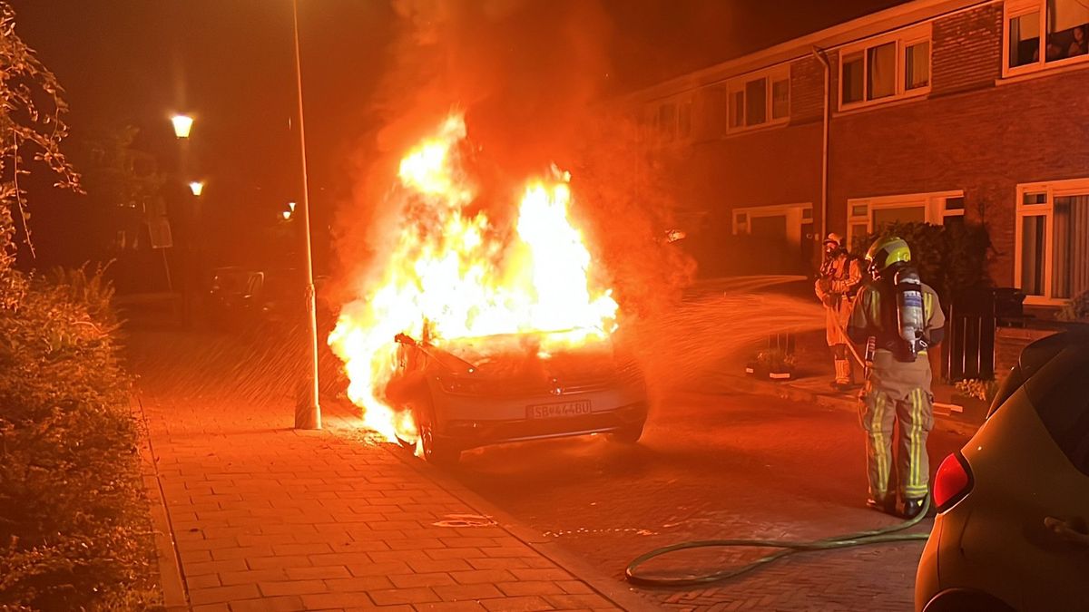 Geparkeerde auto volledig uitgebrand in Loosduinen