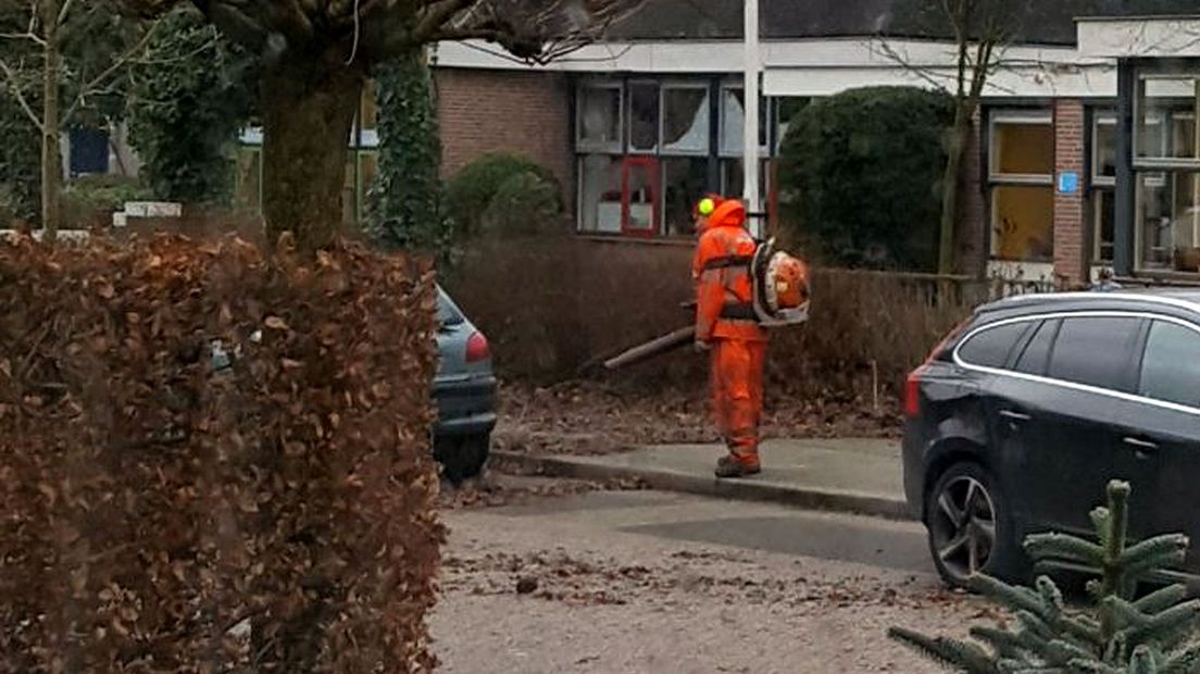 In 2018 was een storm niet genoeg om een bladblazer in de Utrechtse Heuvelrug van zijn werk te houden.