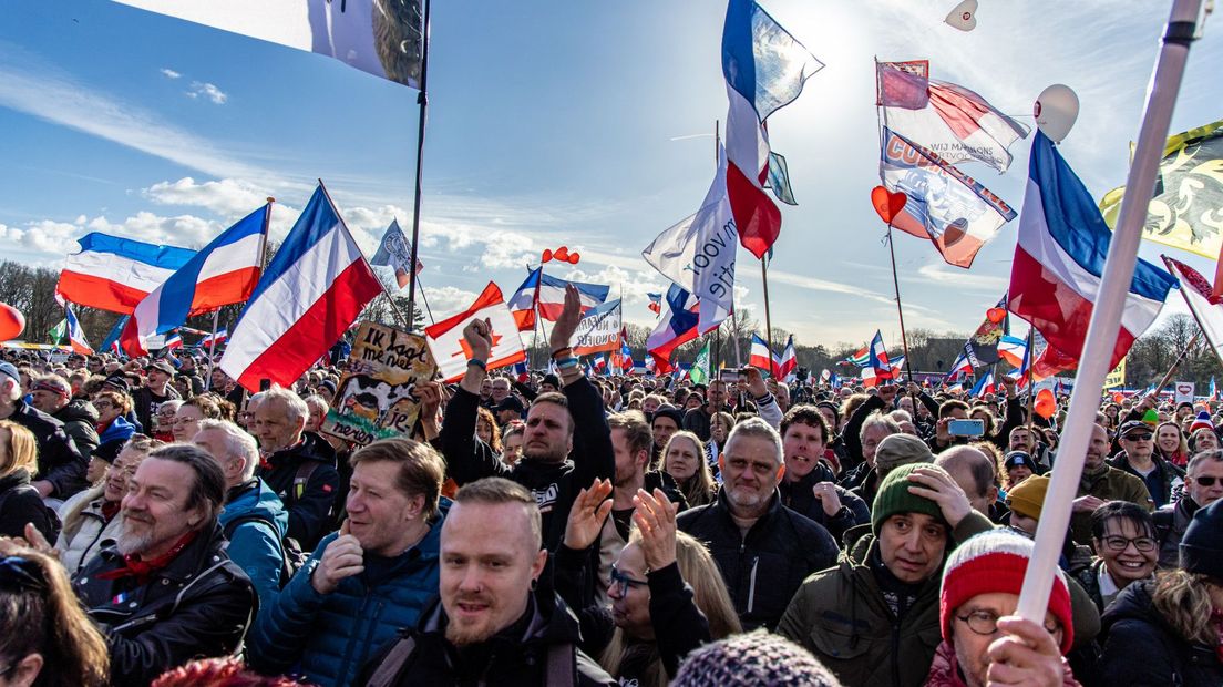 Het boerenprotest in het Zuiderpark, een aantal weken geleden.