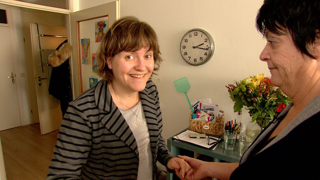 Stefanie van Houcke samen met haar moeder
