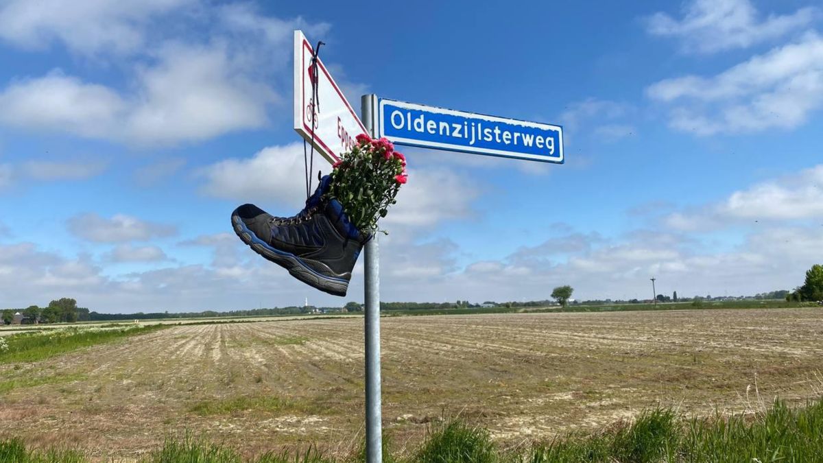 Expeditie 1,5 meter: schoenen met bloemen in Oldenzijl