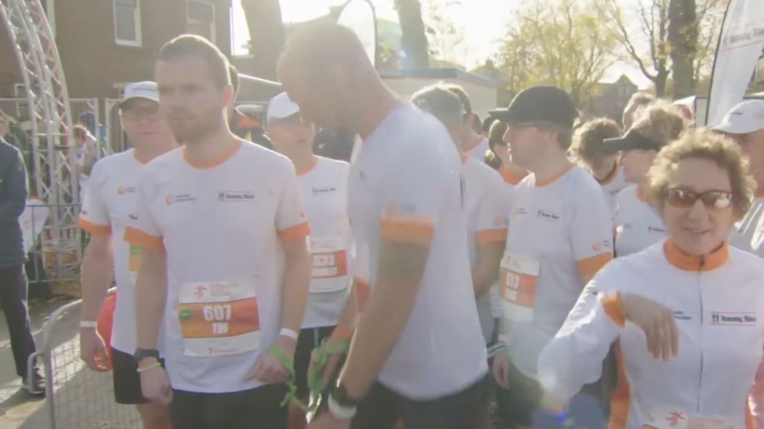 Team Running Blind voor de start