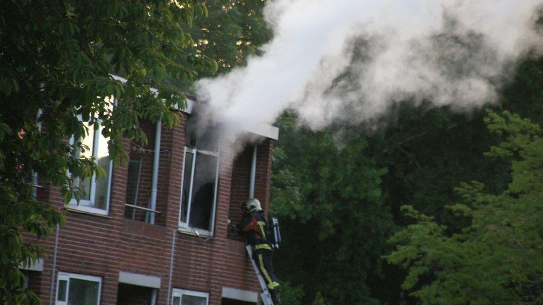 De brand van maandagochtend aan de Lierstraat in Groningen.