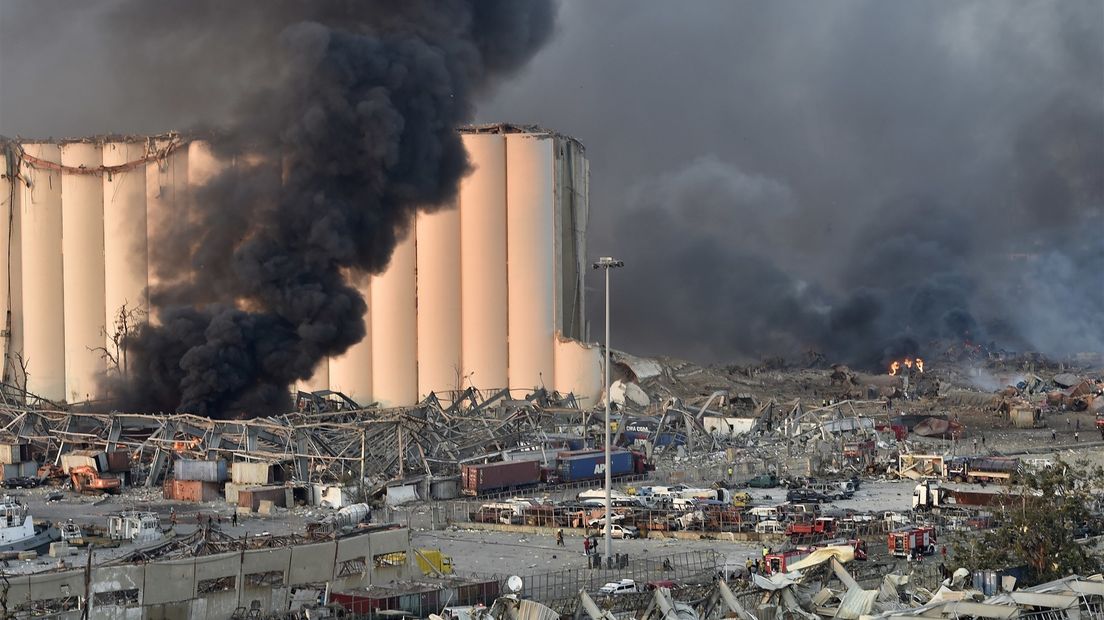 De ravage die de explosie in de haven van Beiroet heeft aangericht