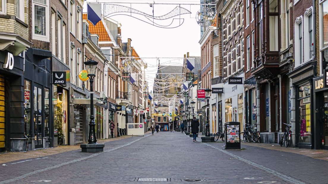 December 2020, lockdown in de Utrechtse binnenstad.