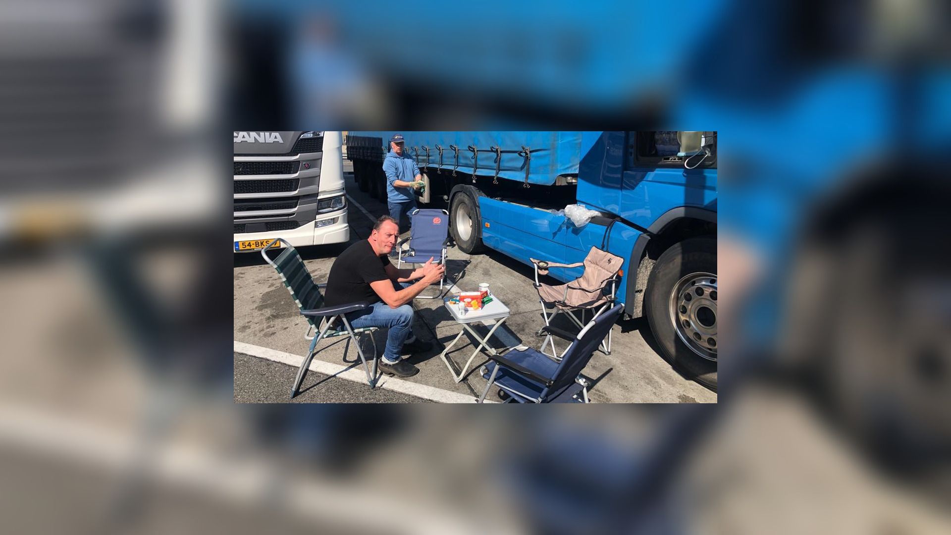 Jeen Holwerda fan it konfoai by in tuskenstop yn Eastenryk