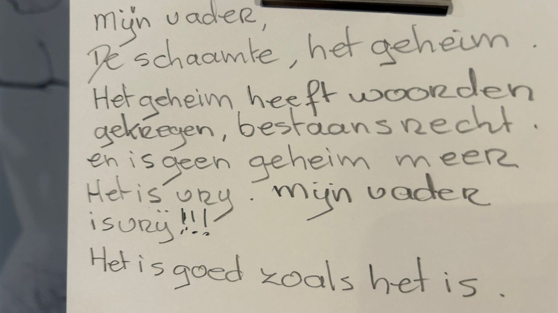 In briefke fan in besiker yn it Nationaal Gevangenismuseum