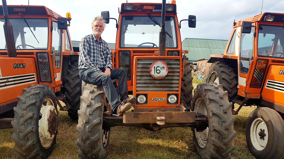 Ap Gerbers op zjin tractor (Rechten: Jasmijn Wijnbergen/RTV Drenthe)