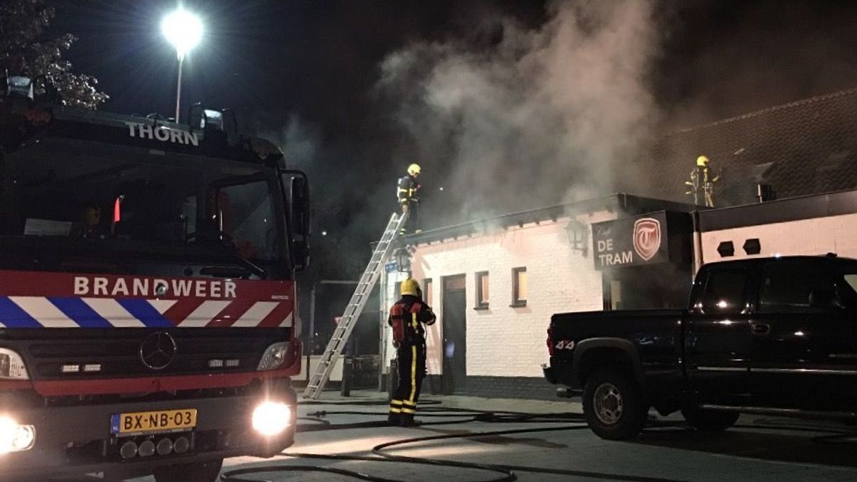 Brand bij Café de Tram in Ittervoort