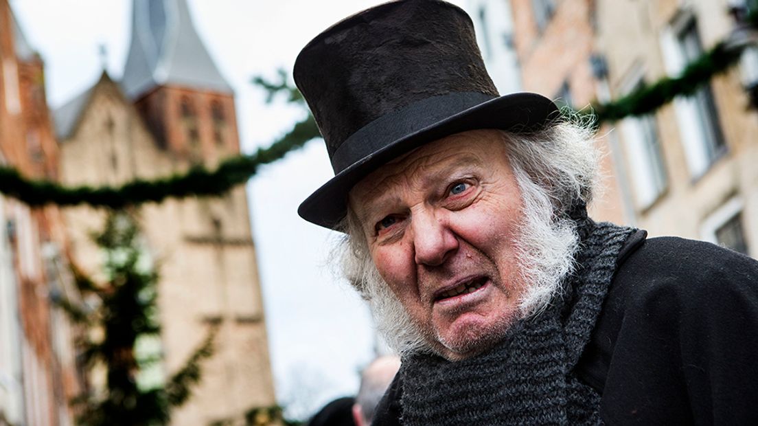 Scrooge op het Dickens Festijn in Deventer