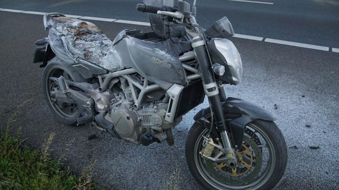 Motor brandt uit op de A28