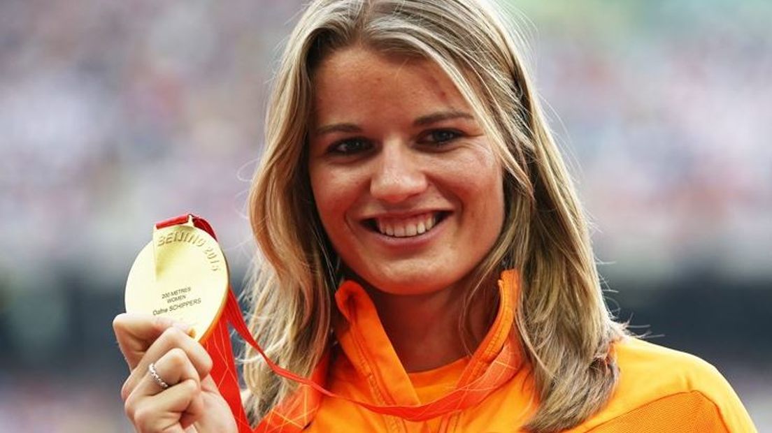 Dafne Schippers is voor de vierde keer nationaal kampioene op de 100 meter geworden.
