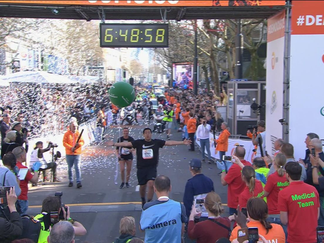 De finish van de Marathon van Rotterdam in 2019