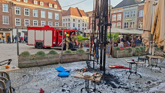 Parasol op terras in brand in hartje Venlo Nieuws
