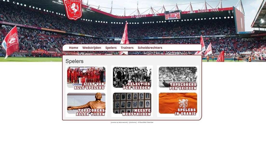 De nieuwe website met statistieken oven FC Twente
