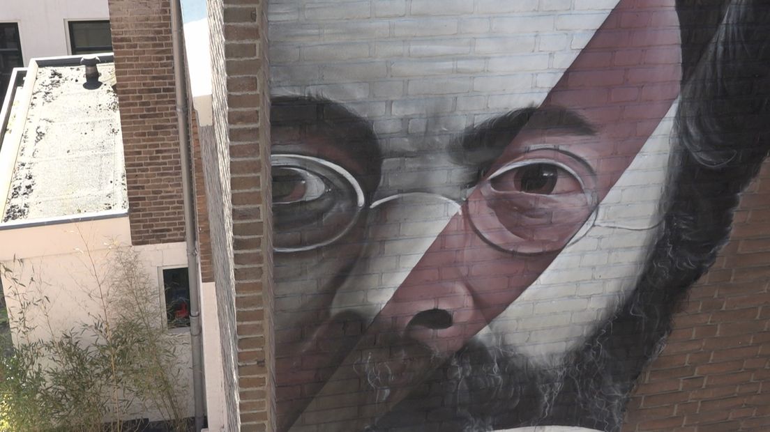 Thuiswerkers Deventer geraakt door nieuwe muurschildering binnenstad: "Genieten in belabberde tijden"