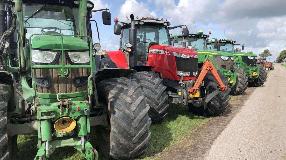 Trekkers tijdens een eerder boerenprotest