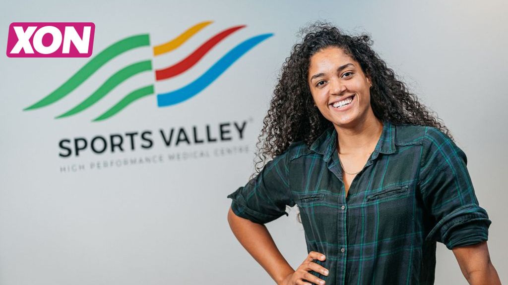 Volleybalster Celeste Plak bij Sports Valley. Foto: ZGV