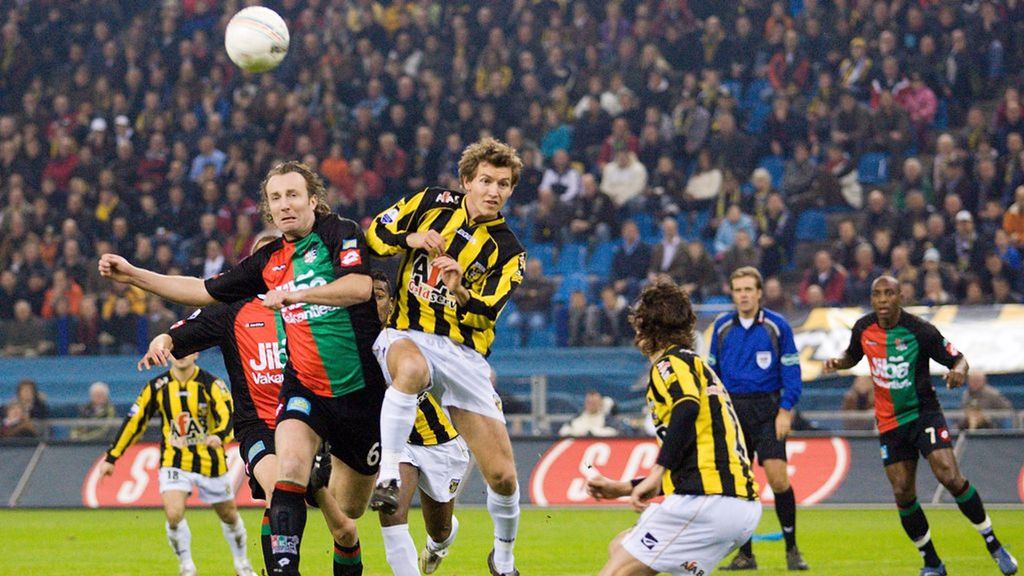 Patrick Pothuizen (links) speelde voor Vitesse en NEC. Foto: ANP