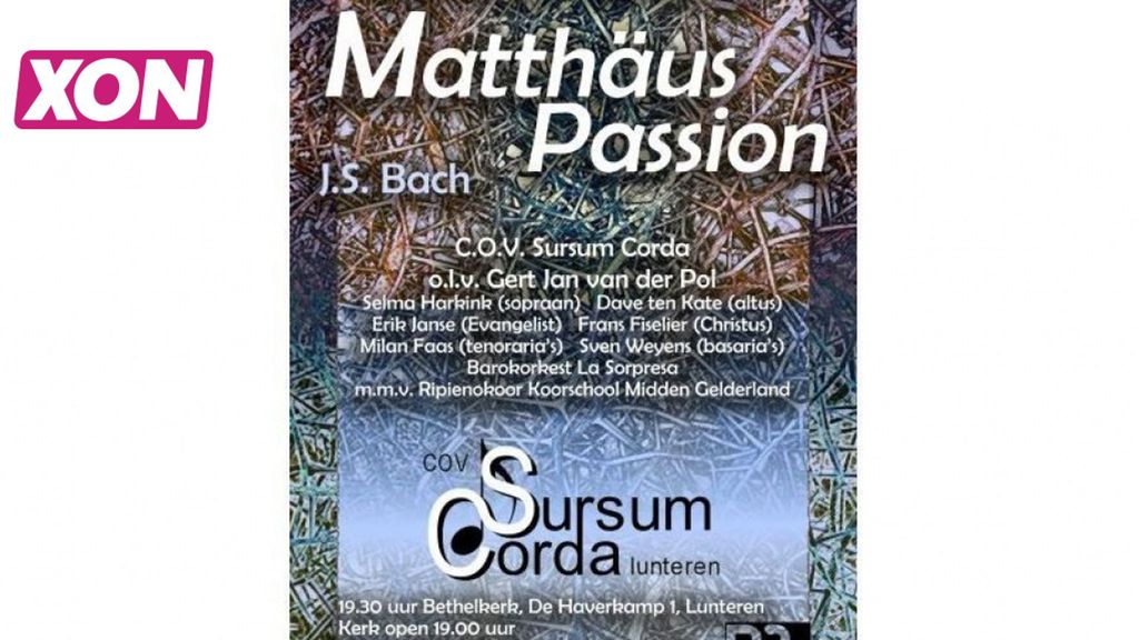 Uitvoering Matthäus Passion door C.O.V. Sursum Corda in Bethelkerk Lunteren