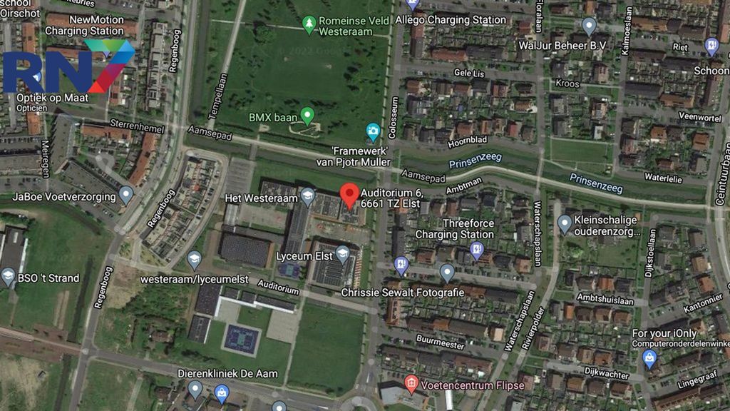 De locatie van de sporthal Het Westeraam, foto: Google Maps. Foto: Google maps