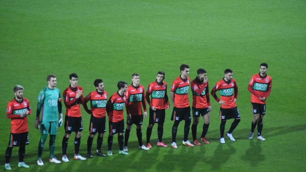 De spelers van NEC. Foto: Omroep Gelderland De spelers van NEC. Foto: Omroep Gelderland