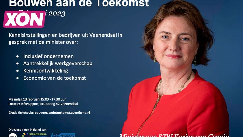 Minister van Sociale Zaken en Werkgelegenheid, Karien van Gennip komt op bezoek in Veenendaal