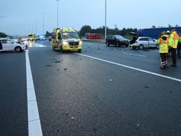 A4 dicht na groot ongeluk, zes gewonden naar het ziekenhuis