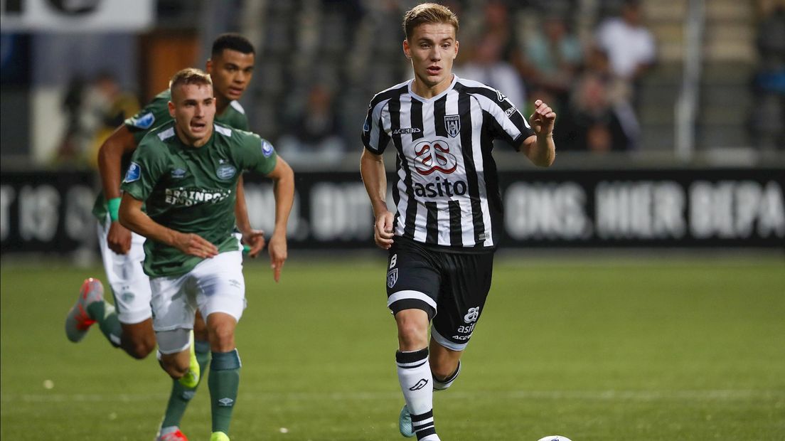 Teun Bijleveld in actie tegen PSV