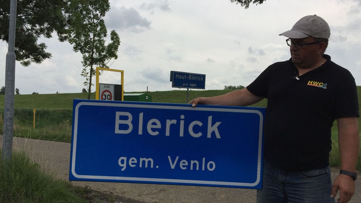 Verkeerd plaatsnaambord bij Hout-Blerick wordt vervangen