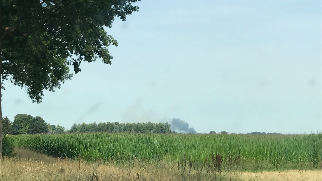 Vanuit Buinen is de rook goed te zien (Rechten: RTV Drenthe/Loes van der Laan)