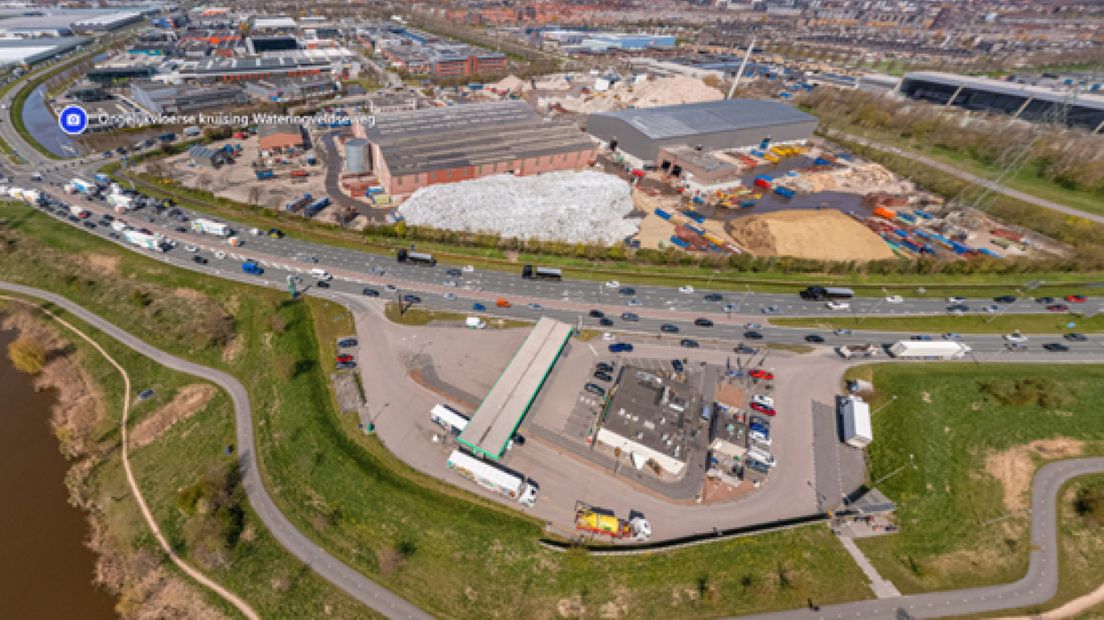 De huidige situatie vanuit de lucht gezien