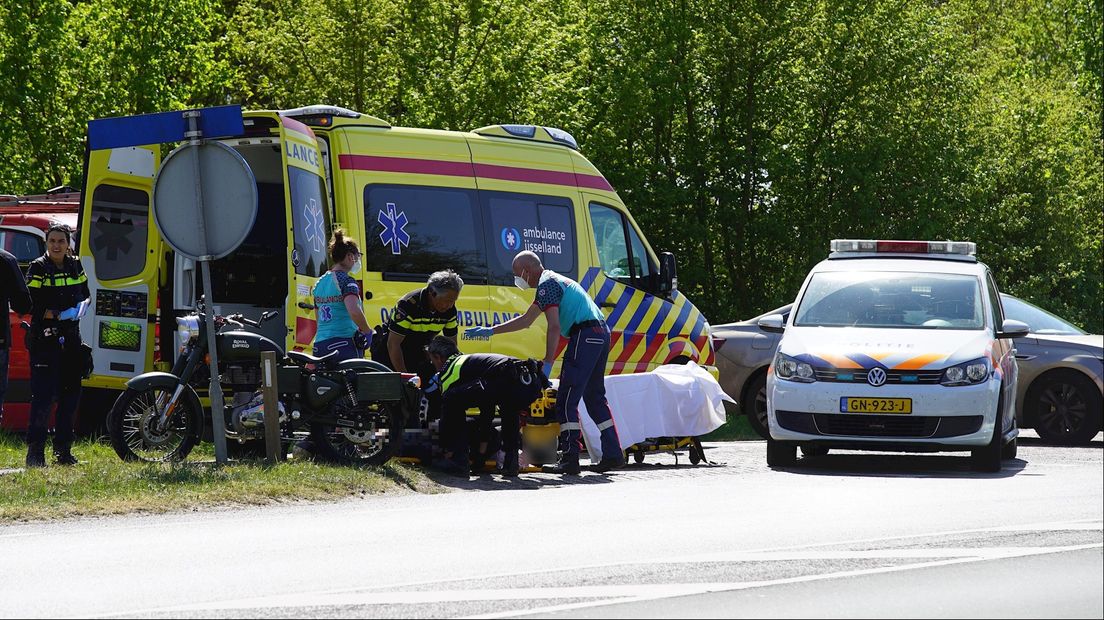 Motoorijder gewond bij ongeluk bij Deventer